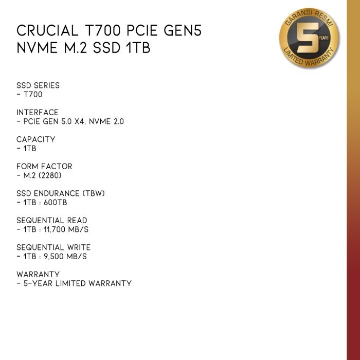 Crucial T700 SSD NVMe
