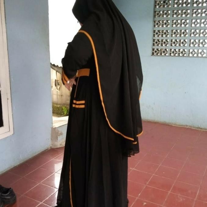 [ Alya ] Promo Azizah Black Gamis Syari Premium Busui Baju Wanita Fourstore22