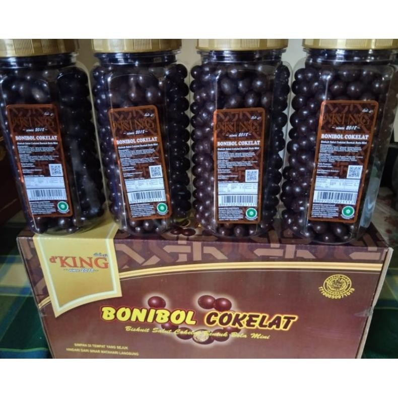 

Siap Kirim >>> D'King Bonibol Biskuit Coklat 1 Box Isi 4 Toples