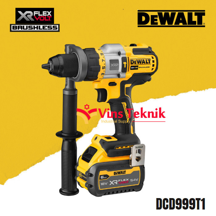 Cordless Impact Drill Dcd 999 Dewalt Dcd999T1 Mesin Bor Baterai 13Mm