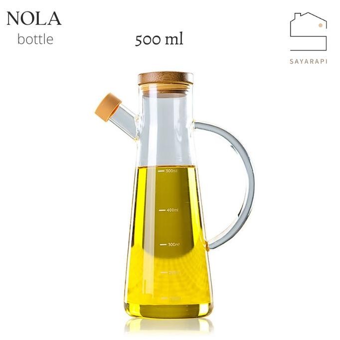 Botol Minyak Goreng Kaca Tanpa Sticker Tempat Teko Kecap Saos 500Ml