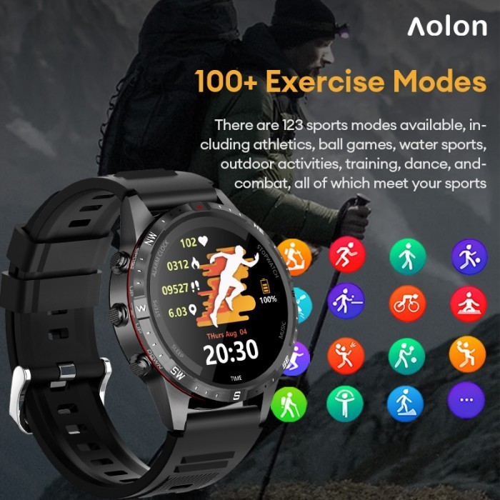 Aolon Smartwatch Jam Tangan Waterproof Nfc Bluetooth Call