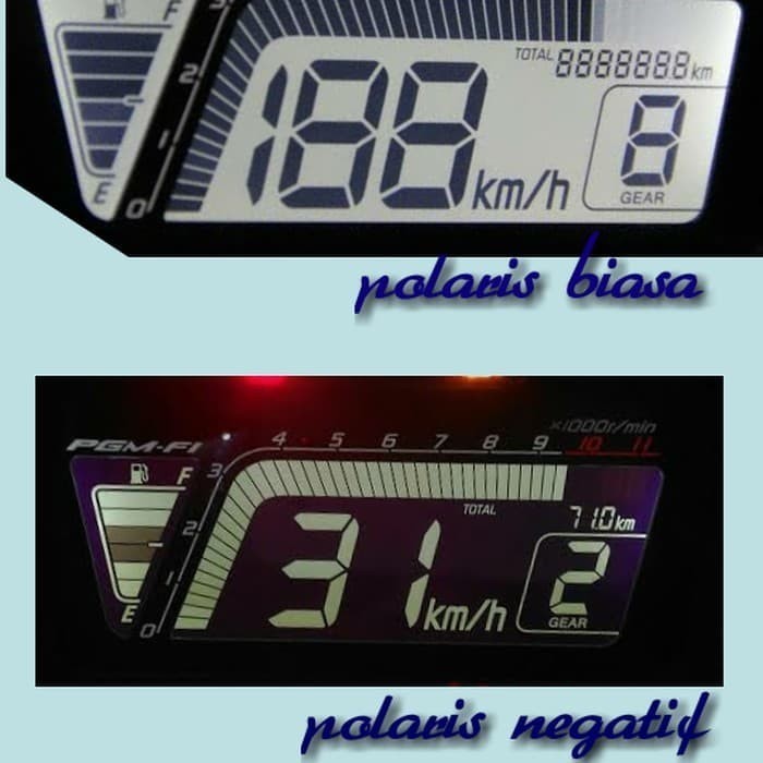 Polarizer Negatif Display Lcd Lembaran Speedometer