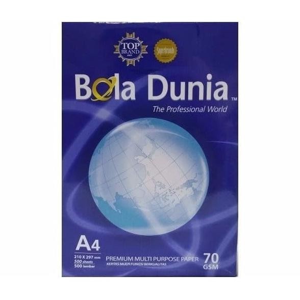 

Promo!! Kertas Fotocopy Print HVS A4 70 / 80 gram Bola Dunia / Box Dus L21JA