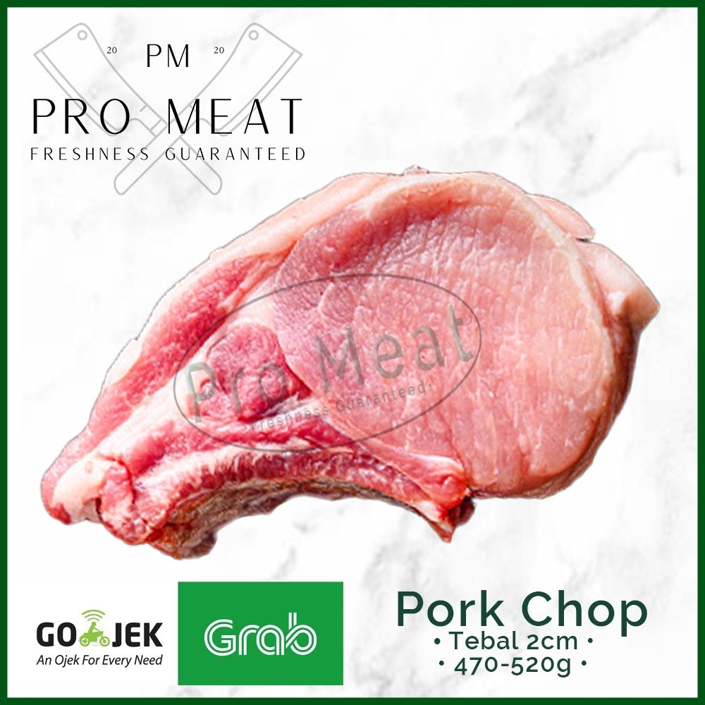 

Daging Babi Chop / Pork Chop Steak - Steak Cut Slice 2Cm Premium -Gratisongkir