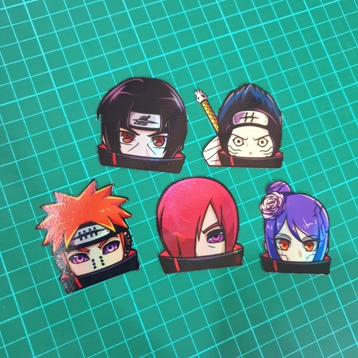 

Sticker Hologram Anime - Naruto - Akatsuki Peeker - Set 5Pcs