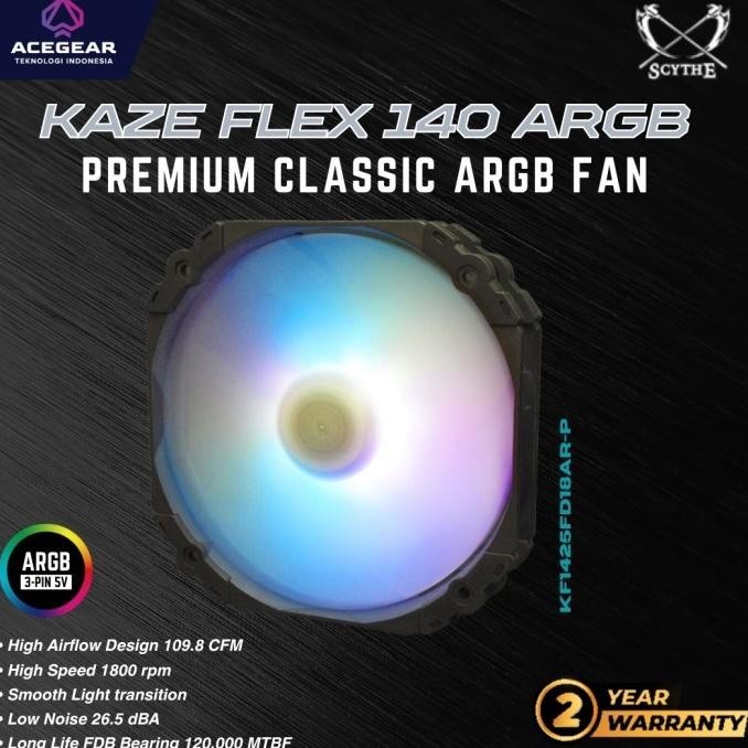 SCYTHE KAZE FLEX 140 1800 RPM ARGB - PREMIUM CLASSIC ARGB FAN