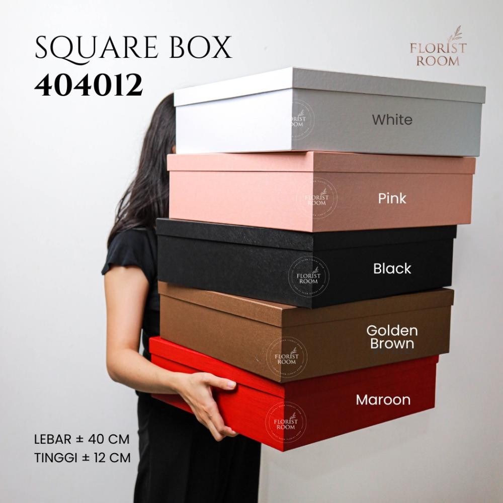 

READYYY KIRIM >> SQUARE FLOWER BOX 404012 - KOTAK BUNGA KUE HADIAH BIG SIZE JUMBO - HANYA JUAL PACKAGING SAJA TANPA ISI