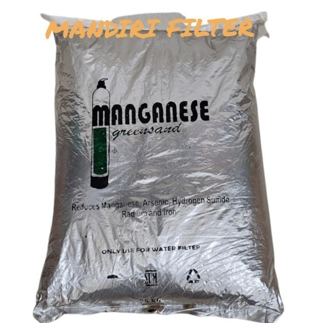 Berkualitas| Manganese Greensand Lokal 25 Kg - Media Filter Air Manganese Greensand