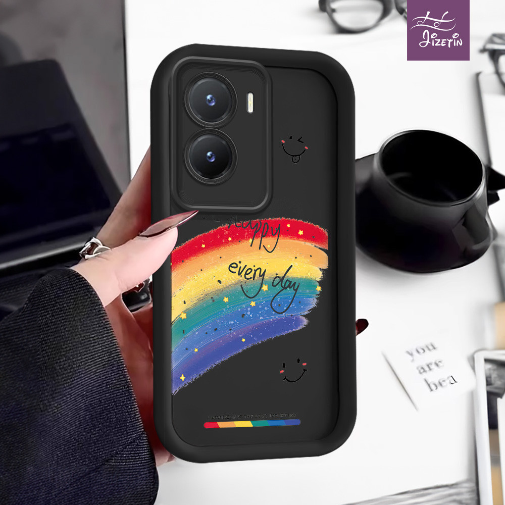 Pelangi casing hp bentuk aneh untuk ph vivo y36,y35,y33t,y33s,y30i,y30g,y30,4G cover silicone aesthe