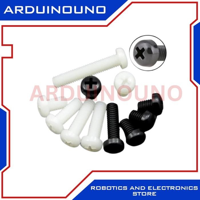 Cross Screw Nylon M5x25 M5 5mm height 25mm 25 mm 2,5cm Baut plastik