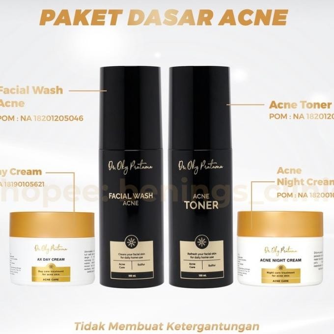 Skincare Paket Acne Itm Bening Skincare Dr Oky Pratama / Benings Clinic Dr Oky