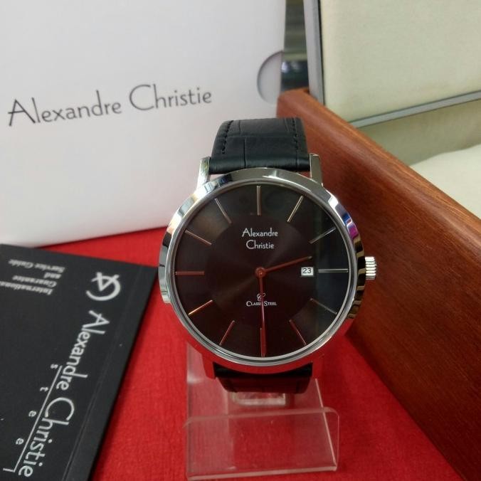 jam tangan analog pria alexandre christie AC 8599 MD solid steel