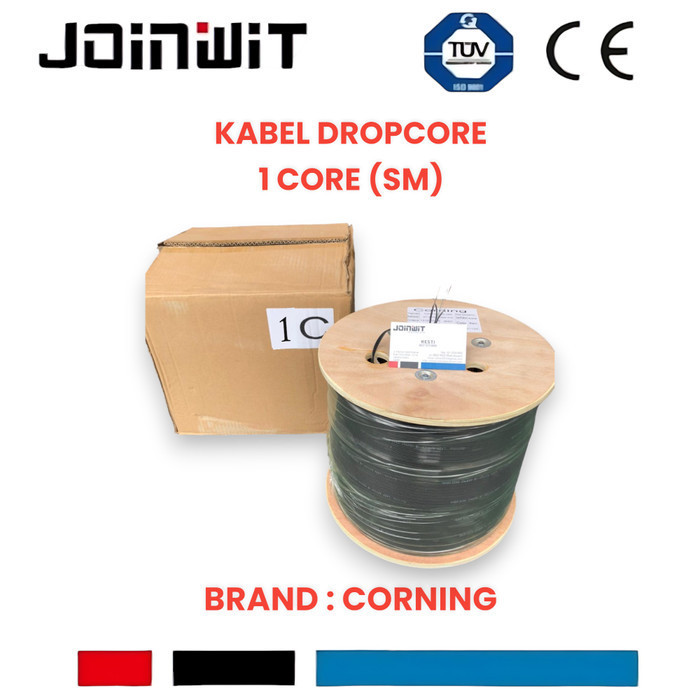 Kabel Dropcore 1, 2, 4 Core Dropwire 1Roll Kabel Fo 3 Sling Drop Core