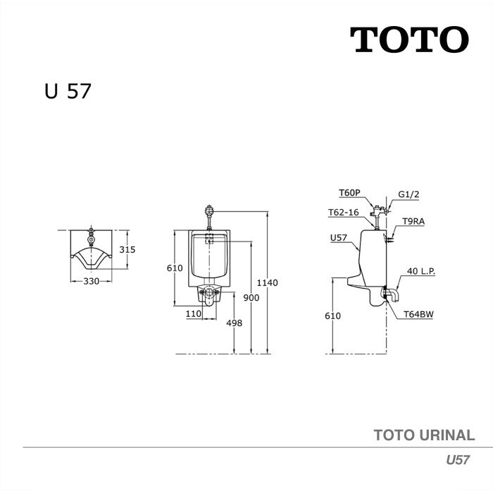 Toto Urinal U57