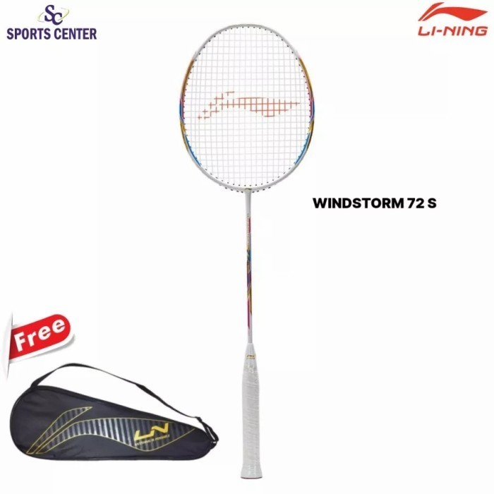 New Raket Badminton Lining Windstorm 72 S Blue / Pink