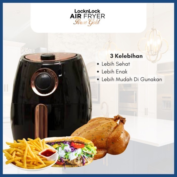 Air Fryer Locknlock/Lock N Lock/Lock & Lock Ejf126Bmnc - 2 Liter