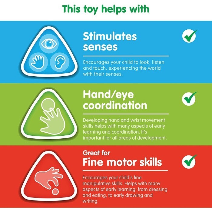 Elc Little Senses Glowing Stacking Rings - Mainan Aktvitas Ring Donut