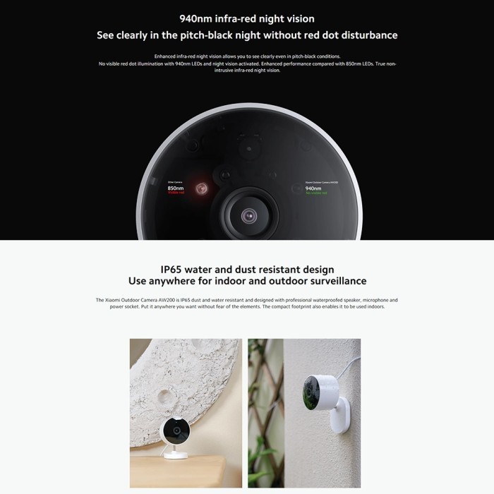 Xiaomi Mi Smart Camera Aw200 Ip Wifi Cctv Outdoor Ip65 1080P 120