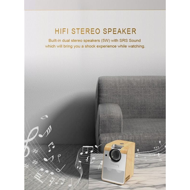 New Smart Mini Ezzrale Ezh5 Android Bluetooth Speaker Projector