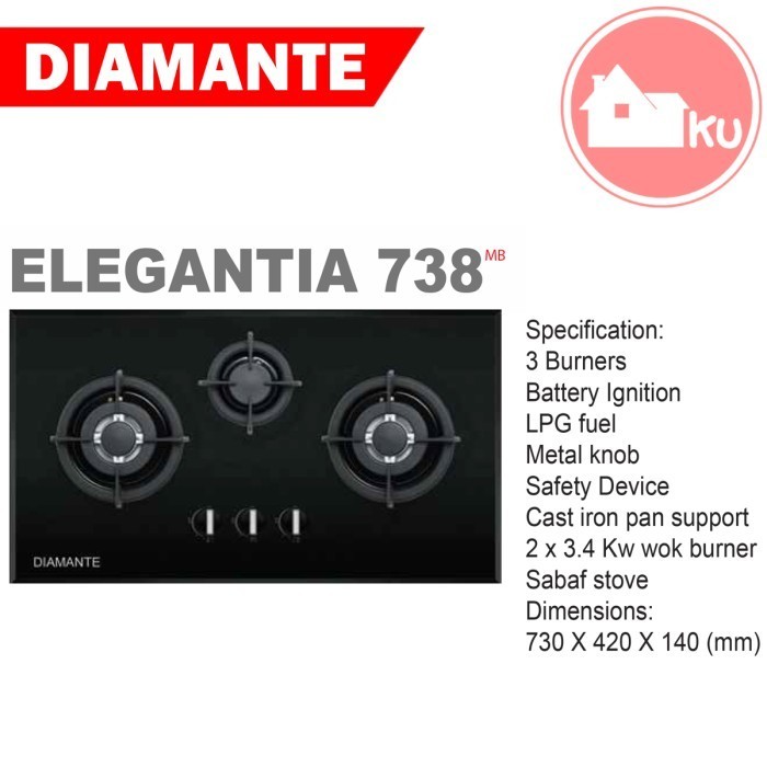 Kompor Diamante Elegantia 738