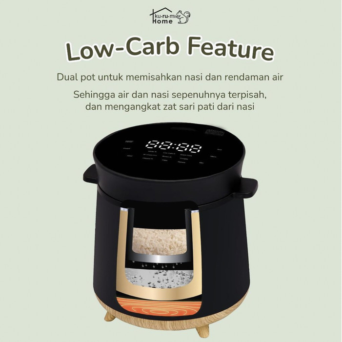 Kurumi Home Multifunction Rice Cooker (With Low Carb Function) Kh 200