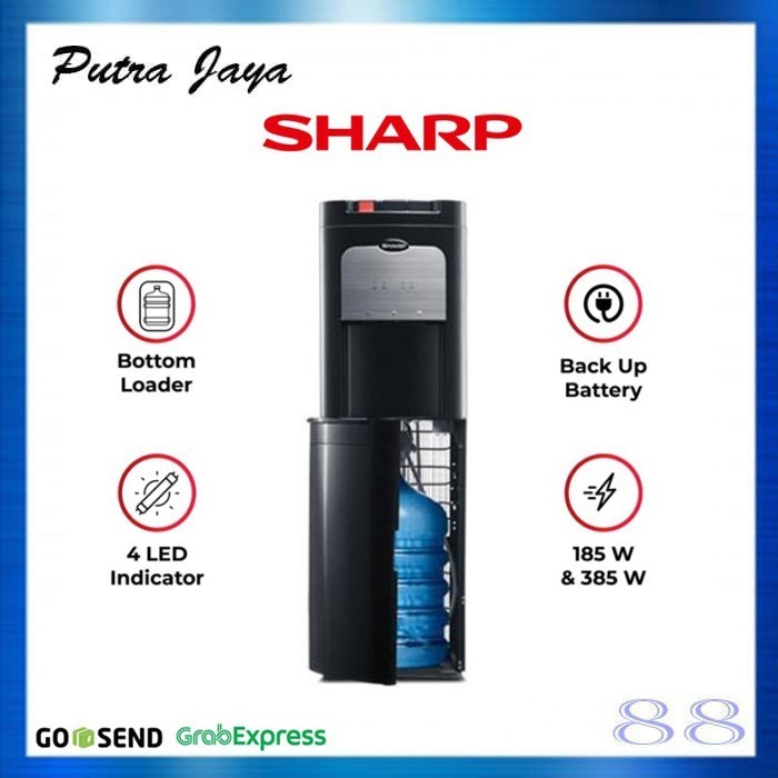 Sharp Dispenser Galon Bawah Swd-80Ehl-Bk / Swd80Ehlbk / Swd80Ehl