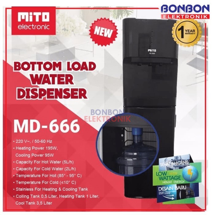 Mito Dispenser Galon Bawah Md 666 / Md666