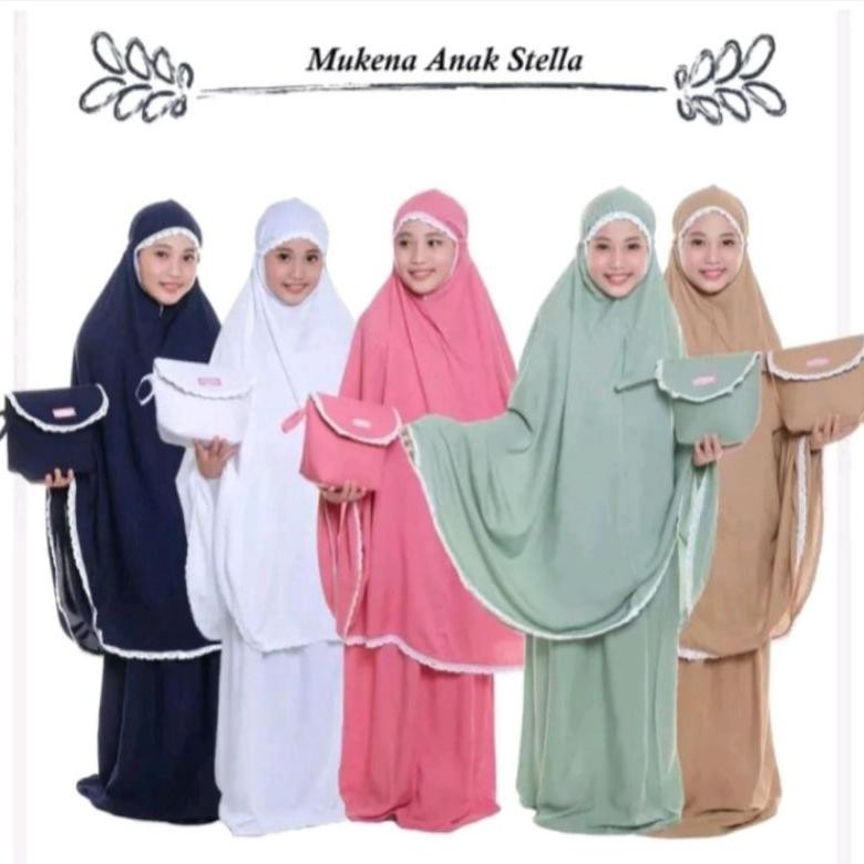 Get New Mukenah Polos Anak 7-13 Tahun Terbaru 2022 / Mukena Anak Perempuan / Mukenah Anak 10 Tahun /