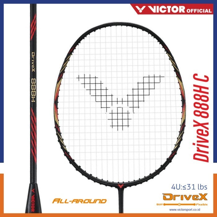 Raket Badminton Victor Drivex 888H / Drive X 888H / Dx 888 H