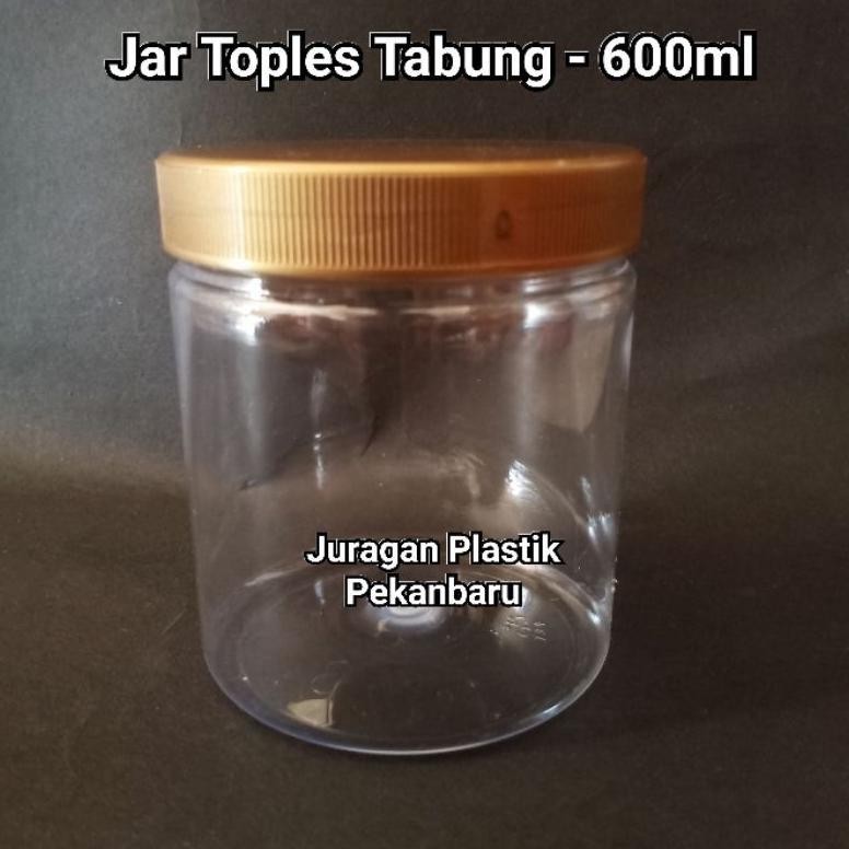 Terlaris Toples Jar Plastik Silinder 600Ml / Botol Toples Tabung Tinggi Untuk Kue Snack 600 Ml 500 M