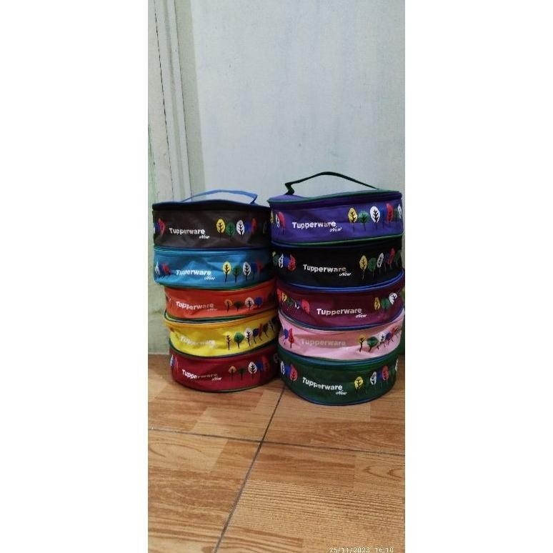 Cuci Gudang Tas Bekal Bulat Untuk Wadah Tupperware Crystalwave Lunch Set Cuci Gudang