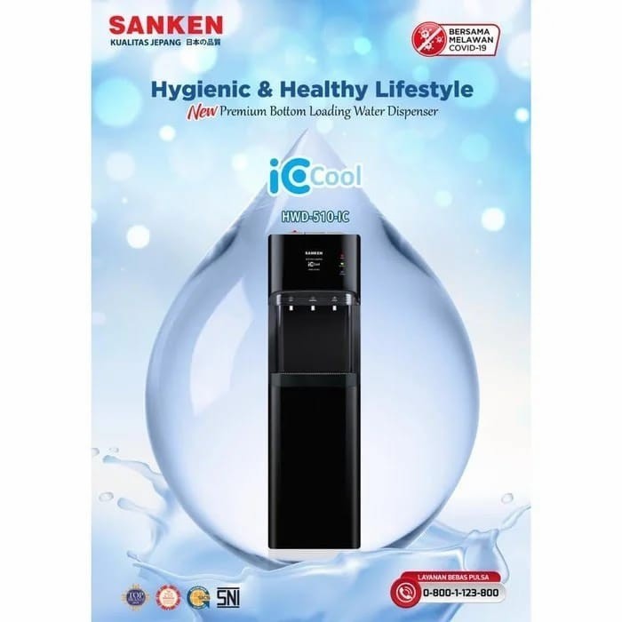 Dispenser Sanken Galon Bawah Hwdc 510Ic / Dispenser Sanken Hwdc510Ic