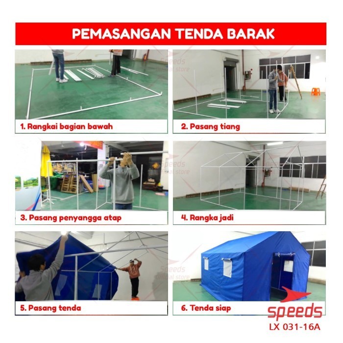 Tenda Komando Tenda Barak Tenda Pramuka Serbaguna Speeds 031-16