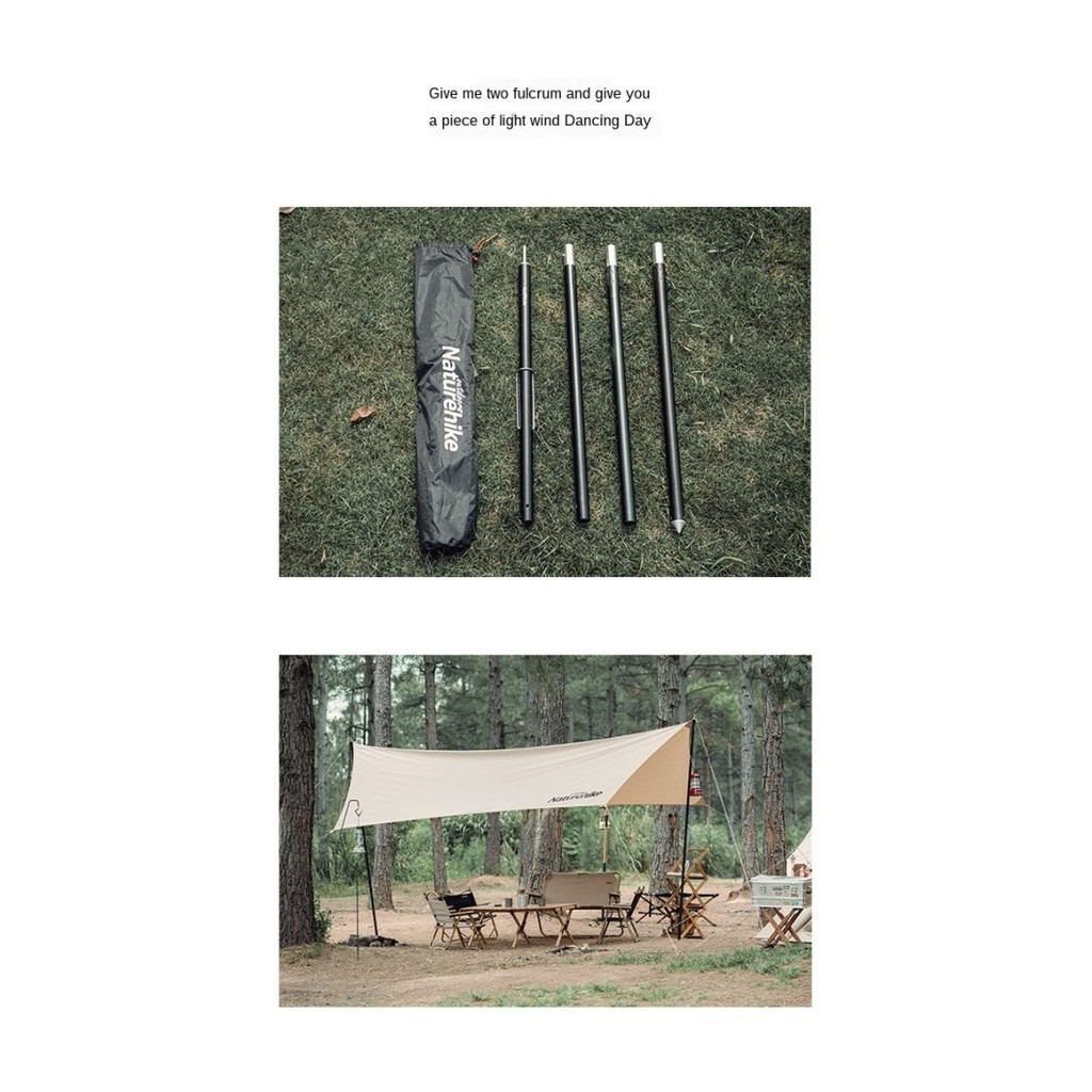 Tiang Flysheet Aluminium Naturehike Nh20Pj040 Tarp Pole Flysheet Tenda