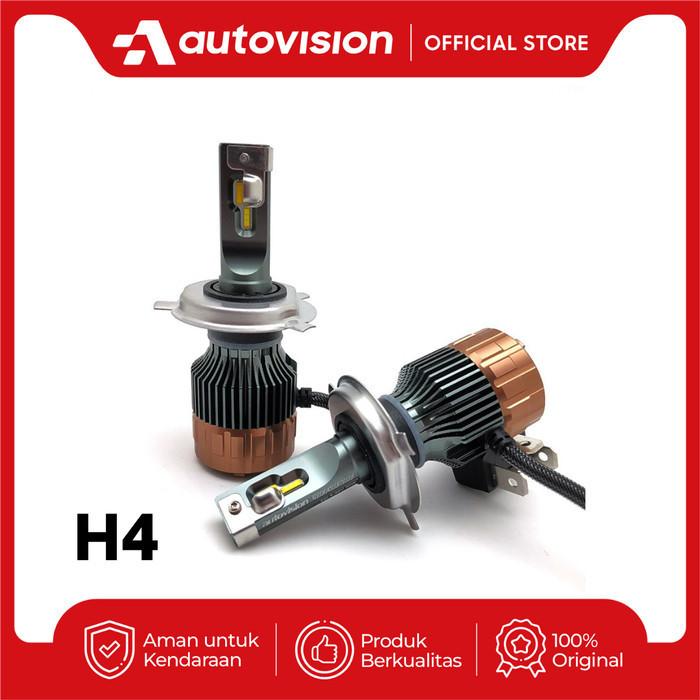 Lampu Mobil Led Autovision 3 Warna Tuner Rs H4 H/L (8-32V) 30/30W
