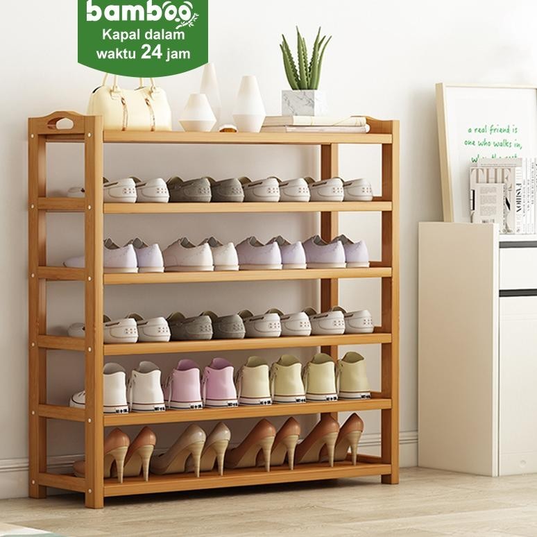 Rak Sepatu Susun Kayu/Rak Kayu Serbaguna/Rak sepatu/Rak Sepatu Susun Kayu Portabel