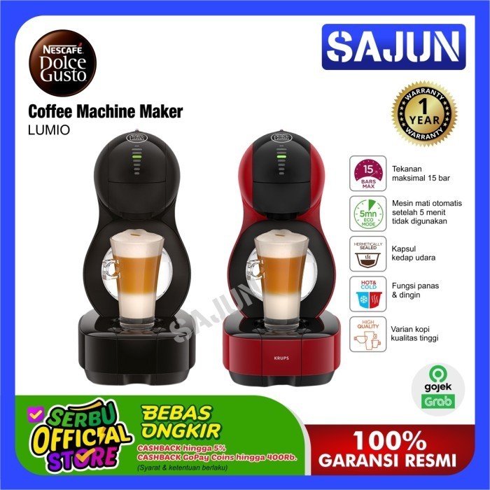 Nescafe Dolce Gusto Lumio Coffee Machine Maker Mesin Kopi Termurah Terlaris Promo
