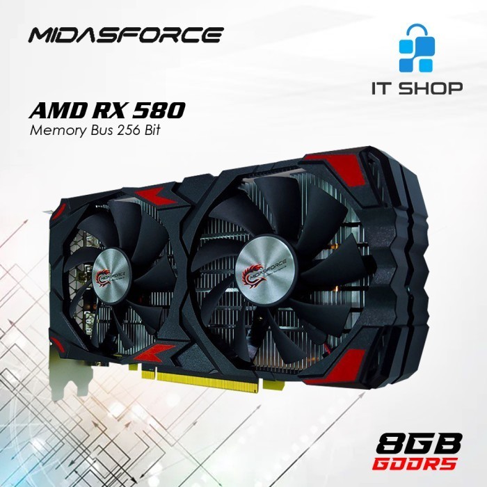 Vga Midasforce Amd Rx 580 8Gb Gddr5 256Bit - Vga Midas Rx 580