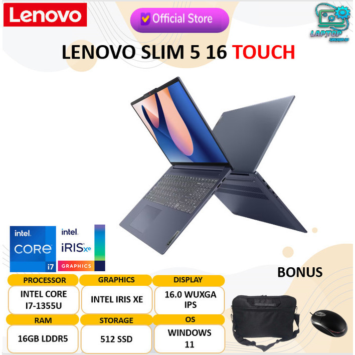 Lenovo Ideapad Slim 5 16 Touch I7 1355U 16Gb 512Ssd W11 16Inch Wuxga