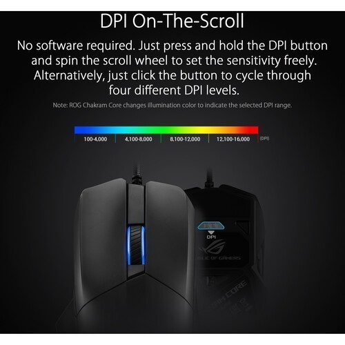 Asus Rog Chakram Core Wired Gaming Mouse (Black)