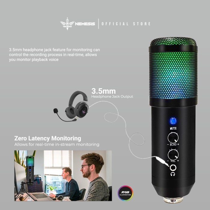 Nyk Nemesis Mcn-07 / Mcn07 Trident Rgb Condenser Microphone