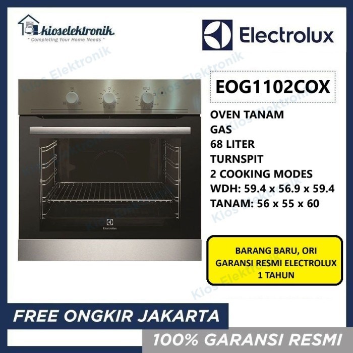 Electrolux Built In Oven Eog1102Cox Oven Tanam Gas - Eog 1102 Cox Termurah Terlaris Promo
