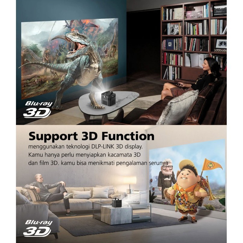 Blueray 4K Projector Mini Proyektor 1080P Micropack Smart Mpj-02