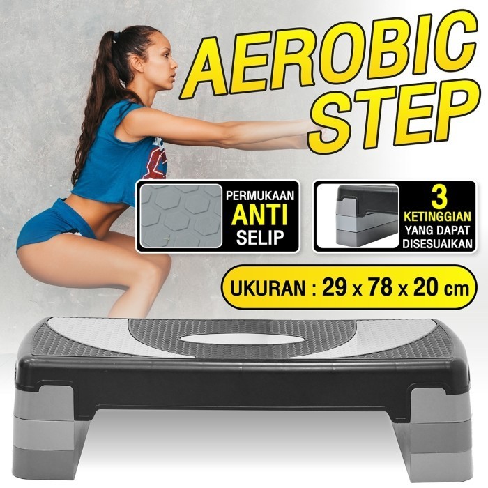 

Papan Senam Aerobic 3 Tingkatan Aerobic Step Adjustable To 3 Heights