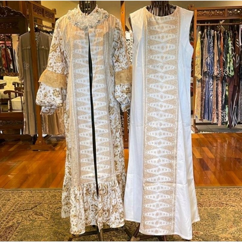 Set 2in1 Outer Limar + Inner Dress by Dian Pelangi LIMITED EDITION Setelan Busana Muslim Gamis Long 