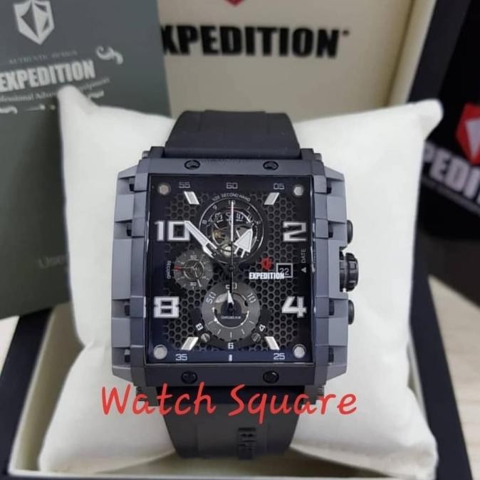 Limited Jam Tangan Pria Original Expedition E6757 Grey Black