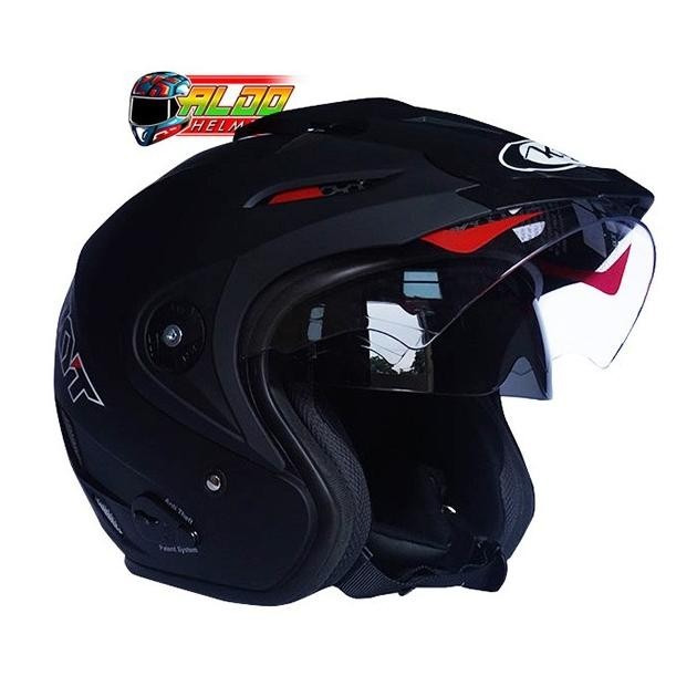 helm KYT half face / KYT VENOM RR HITAM DOFF / ORIGINAL Venom RR SNI
