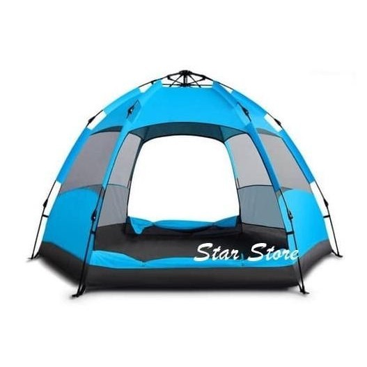 Tenda Camping Otomatis Quick Build Outdoor Double Layer 6 Orang