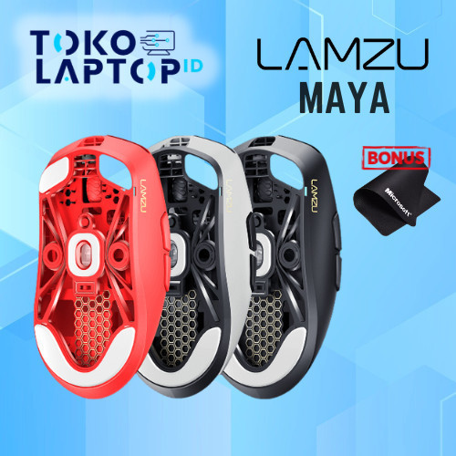 Lamzu Maya Ultralight Ergonomic Wireless Mouse 2.4Ghz Available 4K Termurah Terlaris Promo
